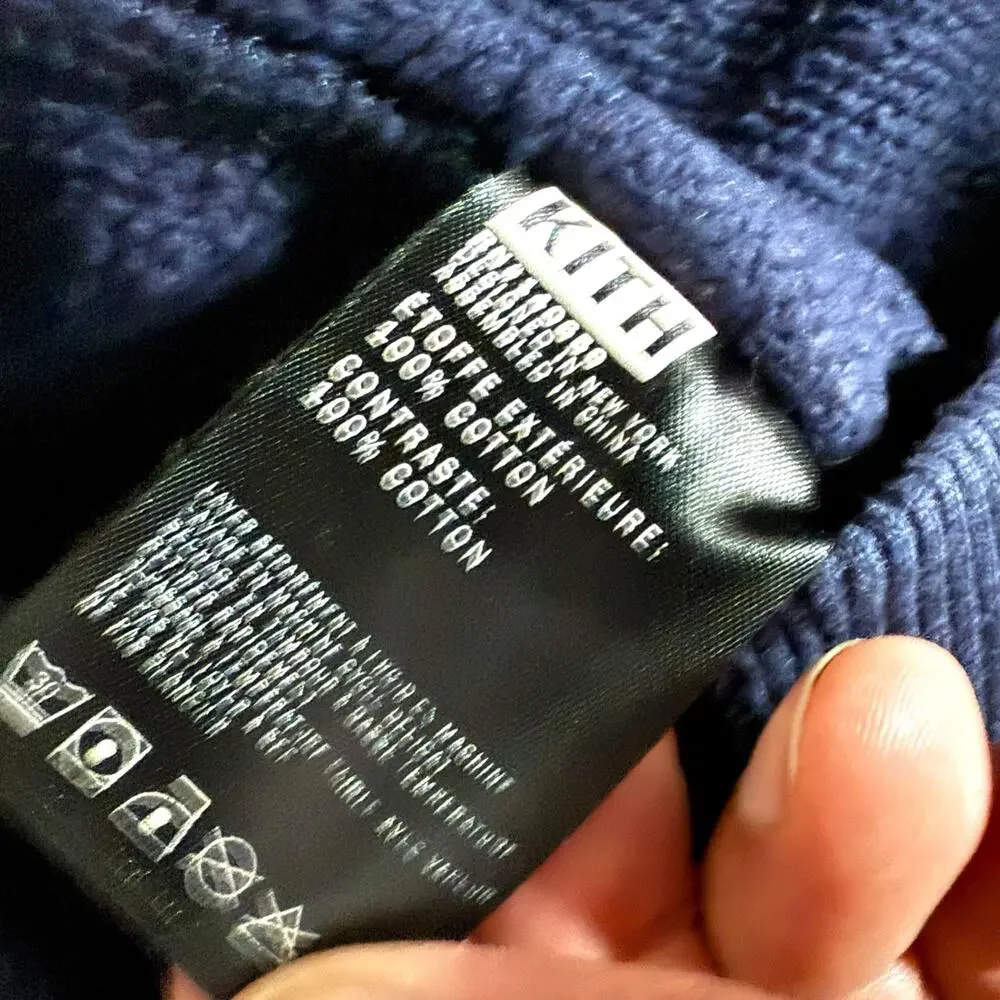 KITH 2016 Navy Original Box Logo Pullover Hoodie Men’s S - Designer Rare Preppy - Picture 13 of 16